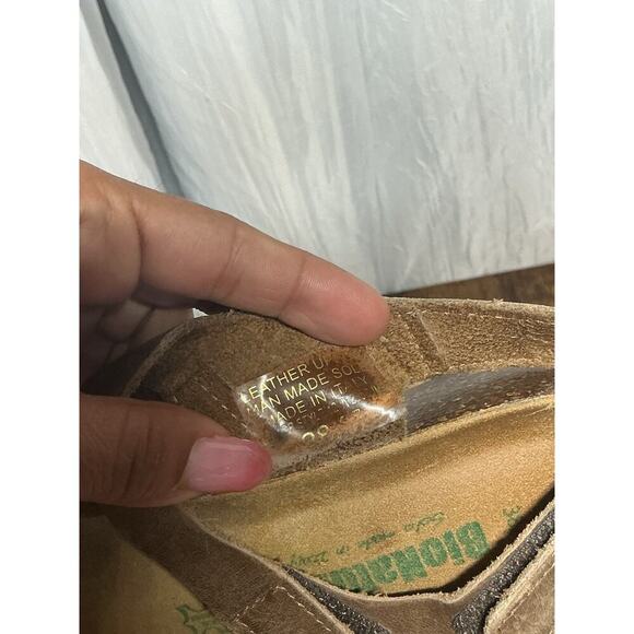 BioNatura SOLO Leather Mary Jane Closed Toe Sandals Size 7/38 Cork Brown - Picture 5 of 14